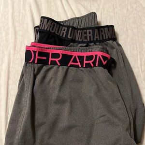 Two UA workout shorts